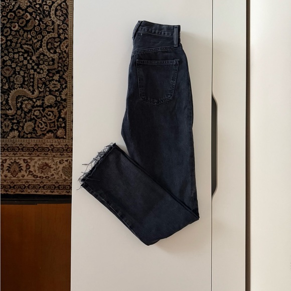 Agolde Women's Straight Leg Jeans in Black - Picture 5 of 5